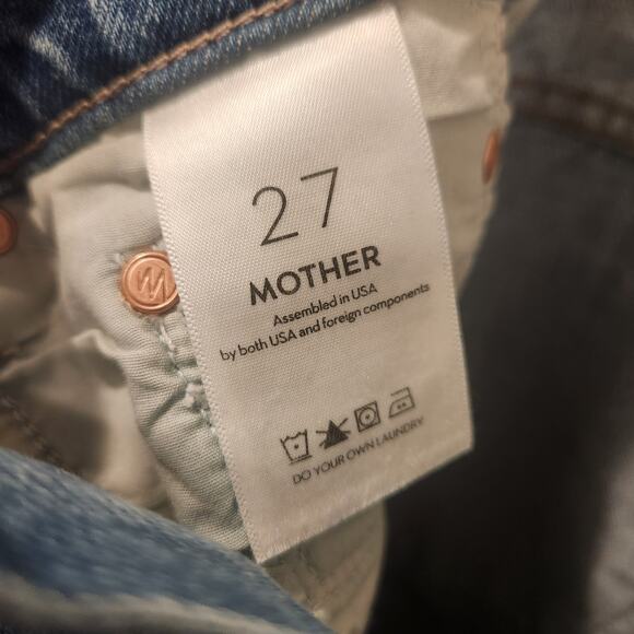 MOTHER SUPERIOR The dual ditcher blue denim maxi skirt size 27 - Picture 9 of 10